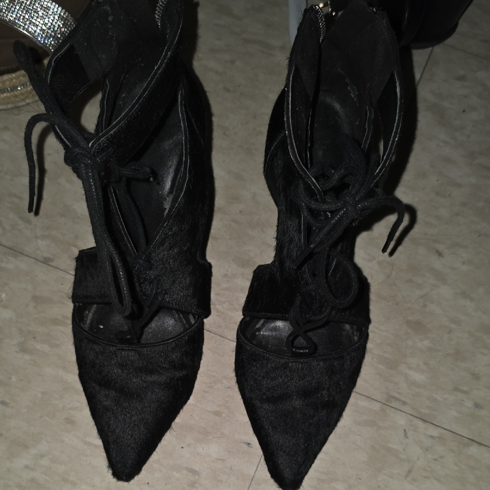 Nine West Black Lace Up Boots